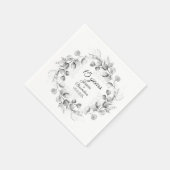 Serviette En Papier 15e anniversaire du Mariage de cristal Eucalyptus (Coin)