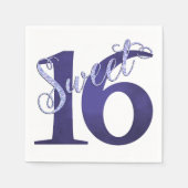 Serviette En Papier 16 ans | Aquarelle violette Grunge et Parties scin (Devant)