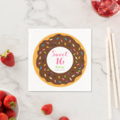Serviette En Papier 16 Donut doux (En situation)