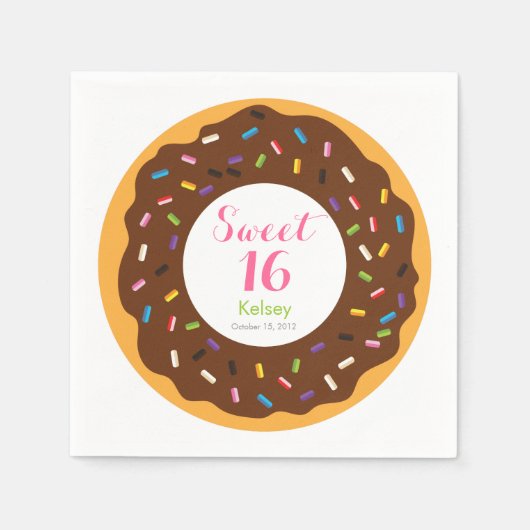 Serviette En Papier 16 Donut doux (Devant)
