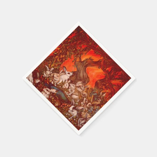 Serviette En Papier 16 lapins (Coin)