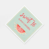 Serviette En Papier 16e anniversaire tropical hawaïen (Coin)