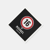 Serviette En Papier 16th Birthday Speed Limit  (Coin)