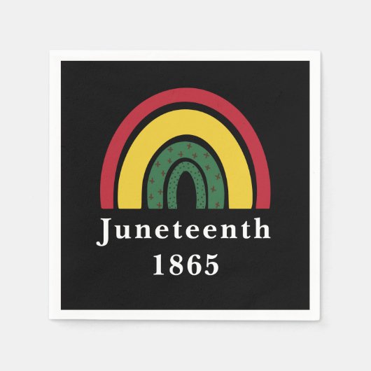 Serviette En Papier 1865 Histoire noire afro-américaine (Devant)