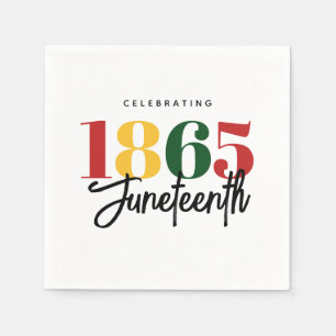 Serviette En Papier 1865 Liberté Célébration de l'histoire noire