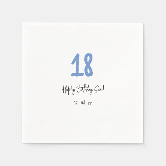 Serviette En Papier 18 ans (Devant)