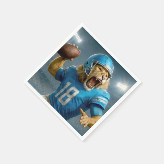 Serviette En Papier #18 Joueur de football Lion (Coin)