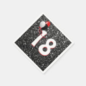 Serviette En Papier 18e anniversaire Ballons sur Parties scintillant n (Coin)