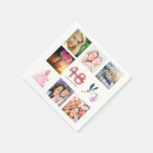 Serviette En Papier 18e anniversaire fête photo collage (Coin)