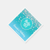 Serviette En Papier 18e anniversaire fête turquoise bleu parties scint (Coin)