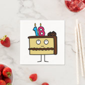 Serviette En Papier 18e anniversaire gâteau aux bougies (En situation)