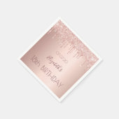 Serviette En Papier 18e anniversaire rose parties scintillant d'or 18 (Coin)