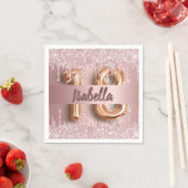 Serviette En Papier 18e anniversaire rose poussiéreux rose parties sci (En situation)