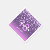 Serviette En Papier 18e anniversaire violet rose parties scintillant n (Coin)