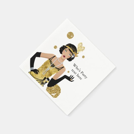 Serviette En Papier 1920 flapper girl  gatsby , Art Deco Napkins (Coin)
