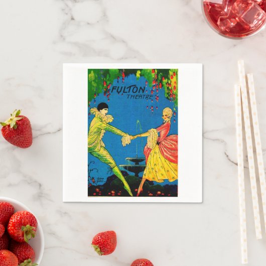 Serviette En Papier 1927 Le programme Fulton Theatre couvre l'art (En situation)