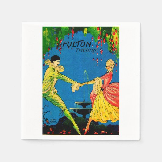 Serviette En Papier 1927 Le programme Fulton Theatre couvre l'art (Devant)