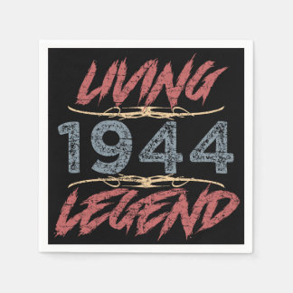 Serviette En Papier 1944 Légende vivante 80e anniversaire