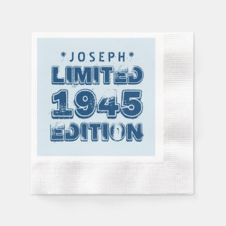 Serviette En Papier 1945 ou toute année Anniversaire Limited Edition 7