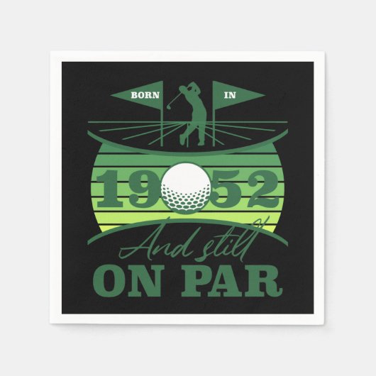 Serviette En Papier 1952 70e anniversaire de golf Lover (Devant)