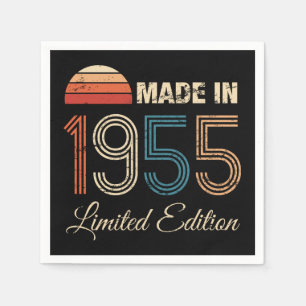 Serviette En Papier 1955 70e anniversaire Vintage