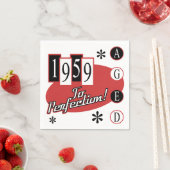 Serviette En Papier 1959 60e anniversaire MidCentury (En situation)