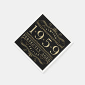 Serviette En Papier 1959 60ème anniversaire parfaitement âgé (Coin)