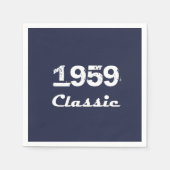 Serviette En Papier 1959 Classique 60e fête d'anniversaire (Devant)
