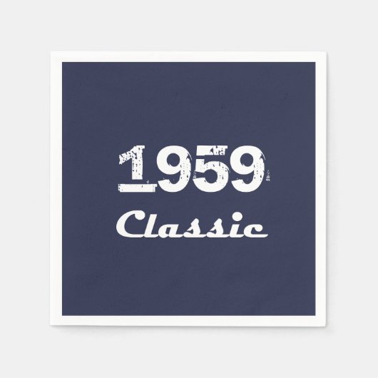 Serviette En Papier 1959 Classique 60e fête d'anniversaire (Devant)