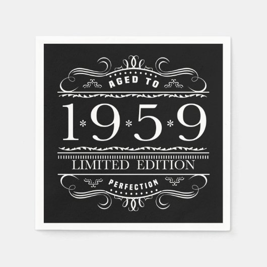 Serviette En Papier 1959 Edition Limitée Anniversaire (Devant)