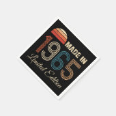 Serviette En Papier 1965 60e anniversaire Vintage (Coin)