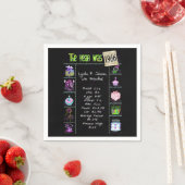 Serviette En Papier 1966 Fun Facts Card Napkins (En situation)