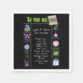 Serviette En Papier 1966 Fun Facts Card Napkins (Devant)