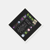 Serviette En Papier 1966 Fun Facts Card Napkins (Coin)