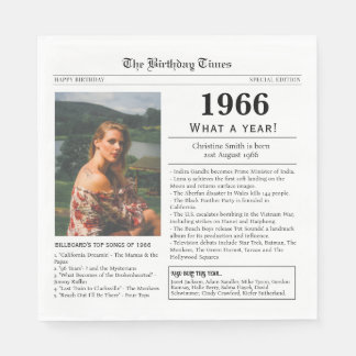 Serviette En Papier 1966 Newspaper Birthday Party 