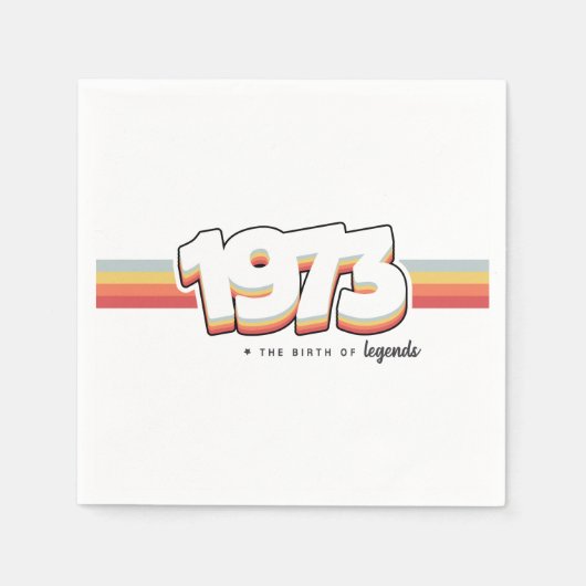 Serviette En Papier 1973 La naissance des légendes (Devant)