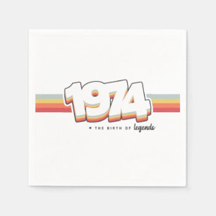 Serviette En Papier 1974 La naissance des légendes