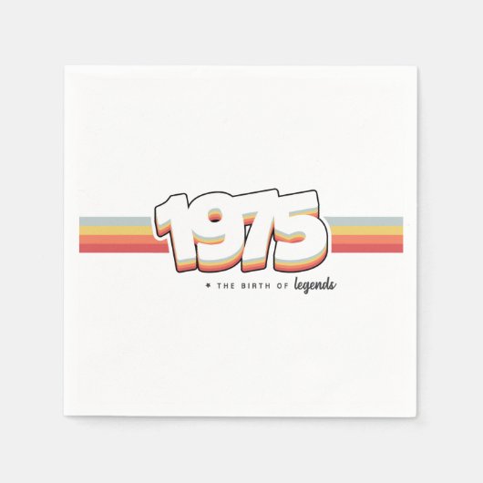 Serviette En Papier 1975 La naissance des légendes (Devant)