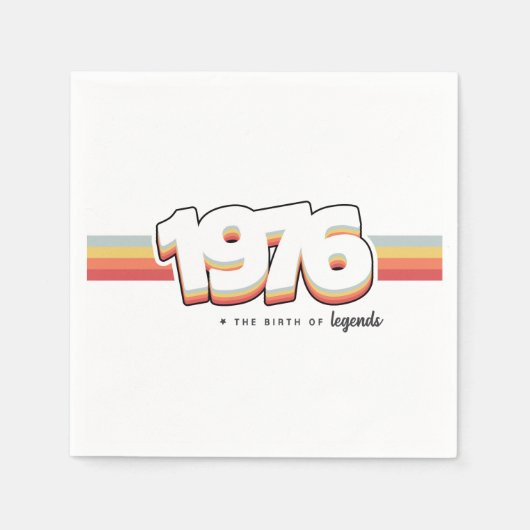 Serviette En Papier 1976 La naissance des légendes (Devant)