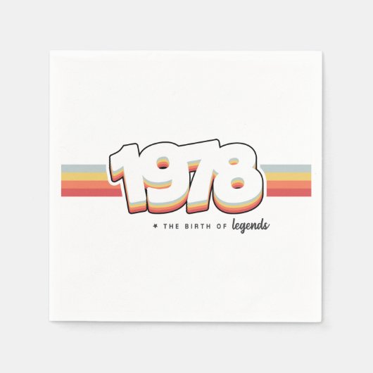 Serviette En Papier 1978 La naissance des légendes (Devant)