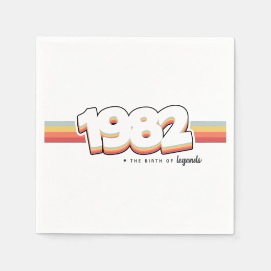 Serviette En Papier 1982 The birth of legends (Devant)