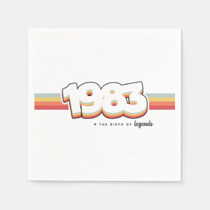 Serviette En Papier 1983 La naissance des légendes