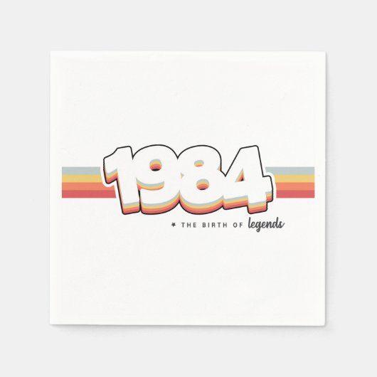 Serviette En Papier 1984 La naissance des légendes (Devant)