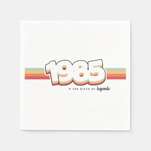Serviette En Papier 1985 La naissance des légendes (Devant)
