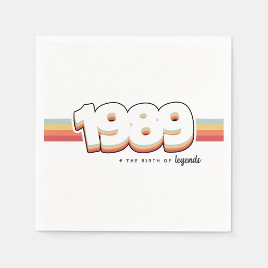 Serviette En Papier 1989 La naissance des légendes (Devant)