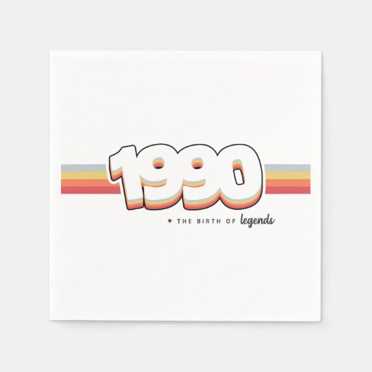 Serviette En Papier 1990 La naissance des légendes (Devant)