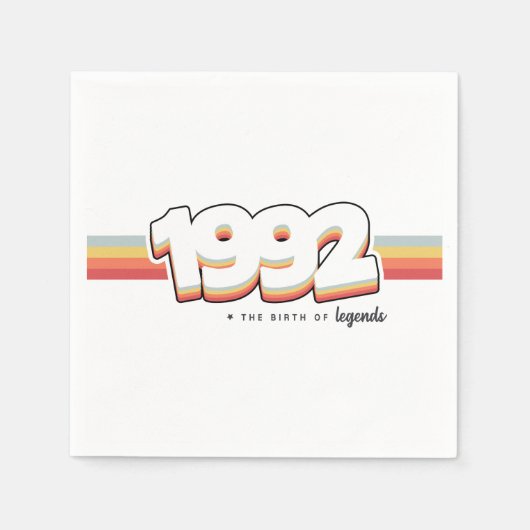 Serviette En Papier 1992 La naissance des légendes (Devant)