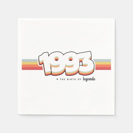 Serviette En Papier 1993 La naissance des légendes (Devant)