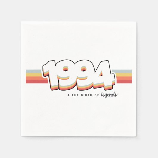 Serviette En Papier 1994 La naissance des légendes (Devant)