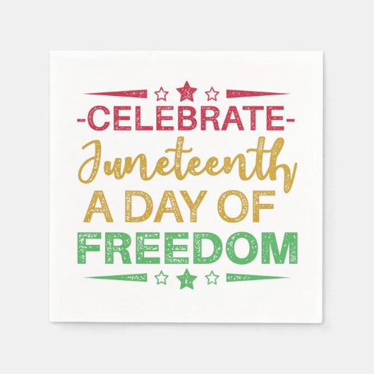 Serviette En Papier 19°, Liberté des Afro-Américains. (Devant)